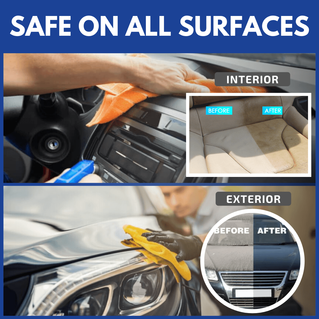 🚗 All-in-One Auto & Home Cleaner – 🧼Safe for Interior, Exterior, Furniture & Bags🛡️