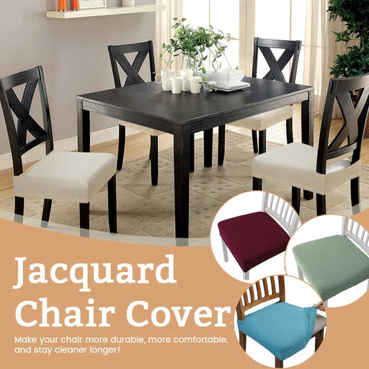 💧🪑 Waterproof Jacquard Chair Covers — ✨Stretchy, Durable & Non-Slip Seat Protectors for Dining Room, Pets & Kids! 🌟