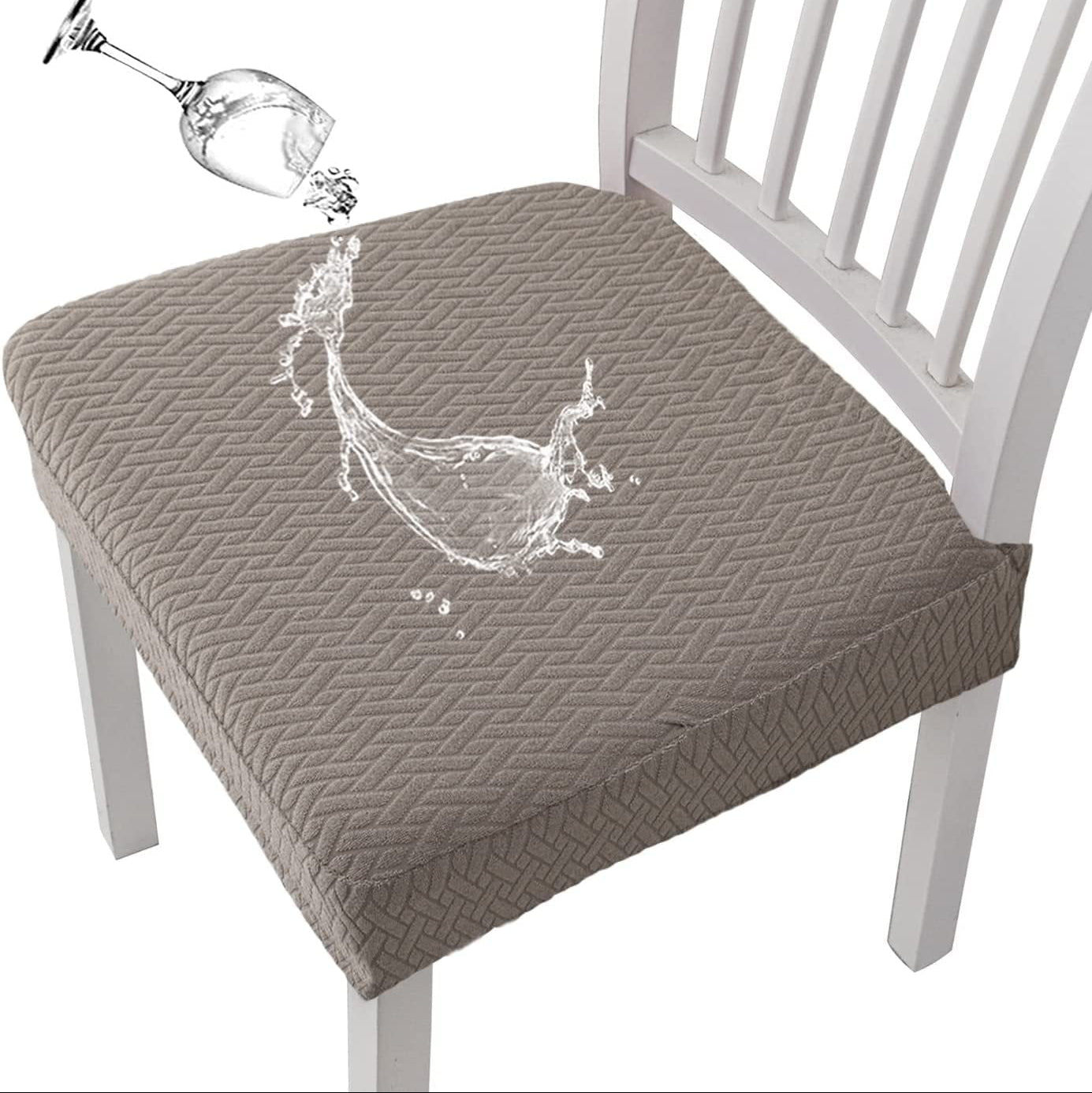 💧🪑 Waterproof Jacquard Chair Covers — ✨Stretchy, Durable & Non-Slip Seat Protectors for Dining Room, Pets & Kids! 🌟