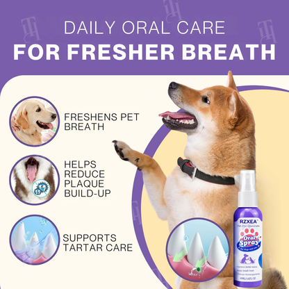 🐉💸Kiss Bad Breath Goodbye! — Pet Oral Care Spray - No-Brushing Dental Cleaner for Dogs & Cats - Plaque & Tartar Remover 🐶🐱