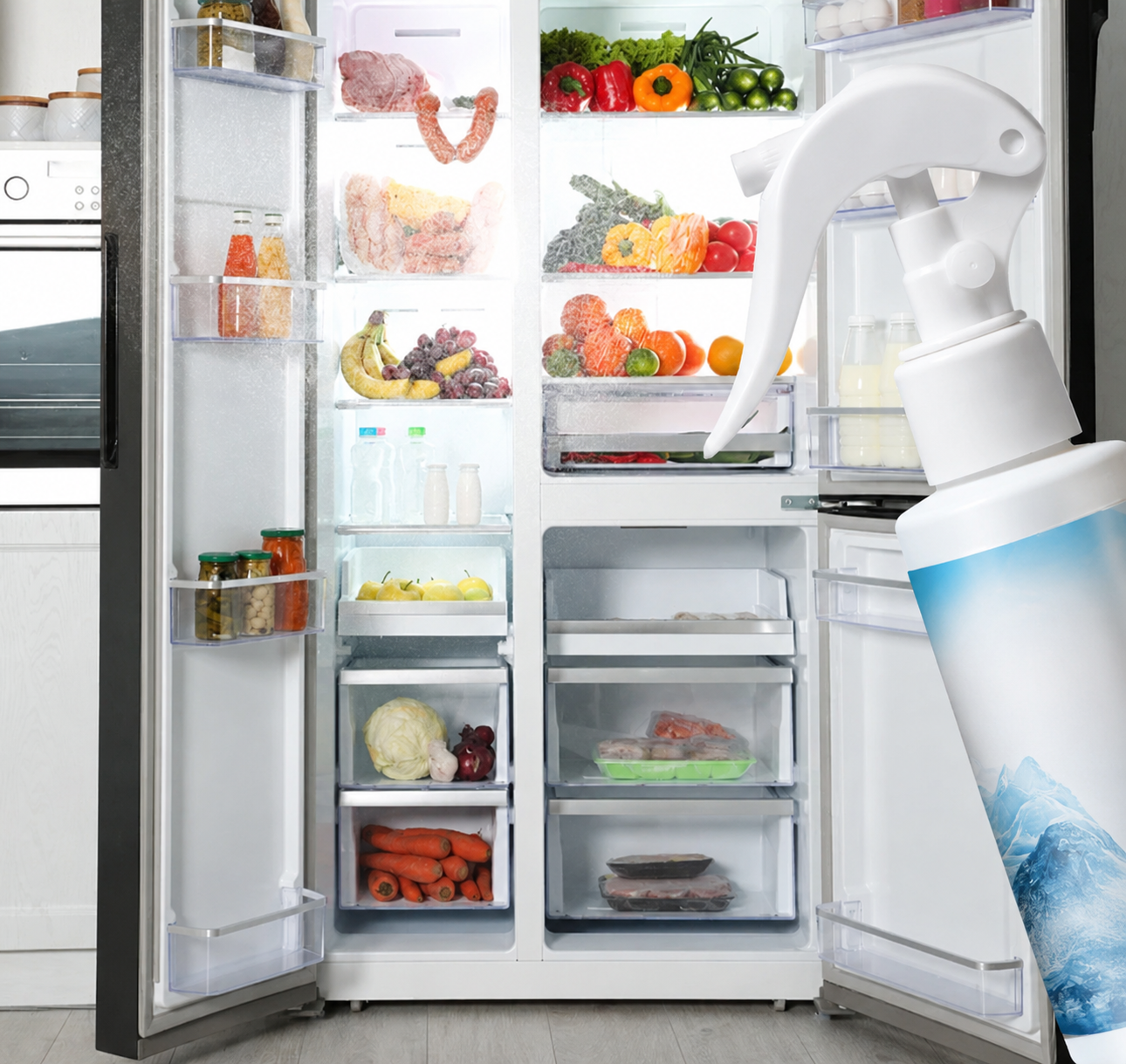 🧊 Discount Price| Defrosting Spray for Fridge Freezer 🎁 Includes Free Spatula