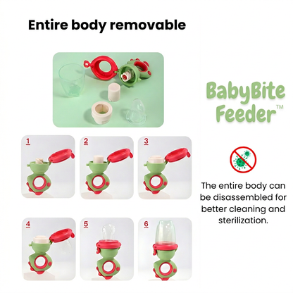 🍼 BabyBite Feeder —Safe, Mess-Free First Solids, Encourages Self-Feeding, Choke-Proof Design