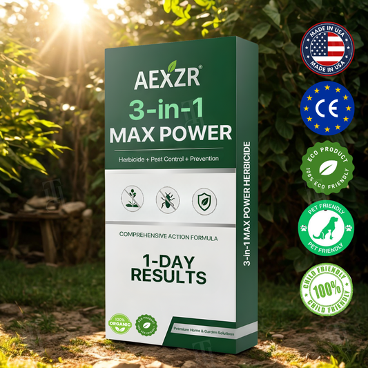 AEXZR® 3 in 1 Max Power Herbicide-Eliminate Weeds & Pests Fast, Protect Your Yard Instantly!