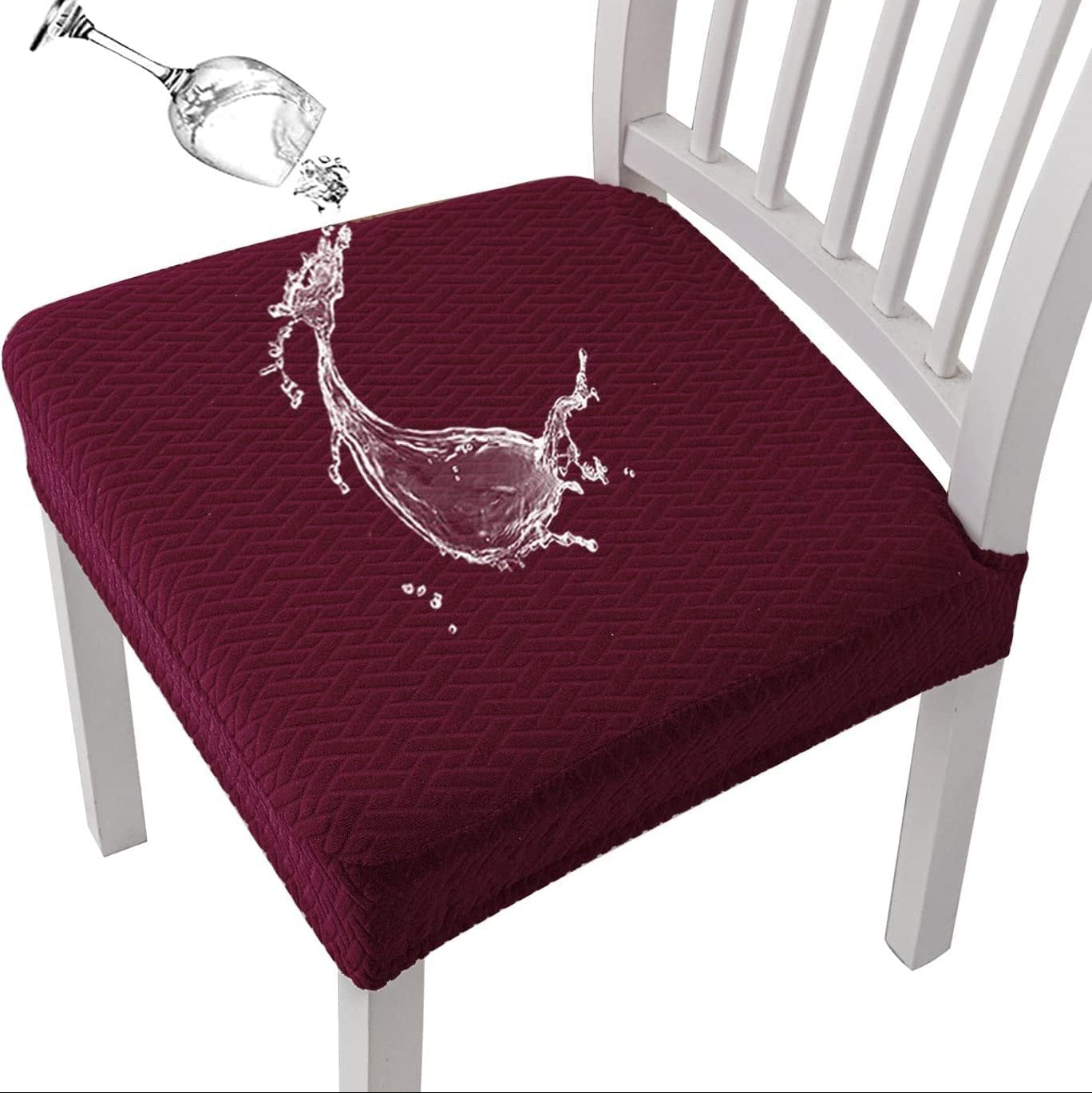 💧🪑 Waterproof Jacquard Chair Covers — ✨Stretchy, Durable & Non-Slip Seat Protectors for Dining Room, Pets & Kids! 🌟