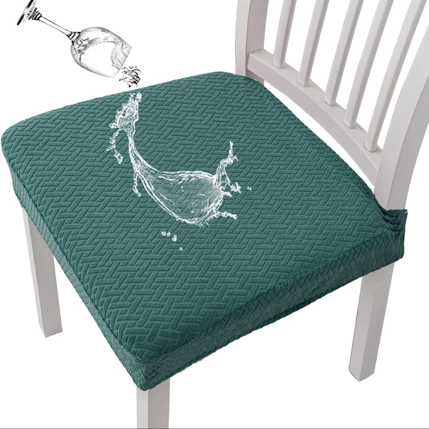💧🪑 Waterproof Jacquard Chair Covers — ✨Stretchy, Durable & Non-Slip Seat Protectors for Dining Room, Pets & Kids! 🌟