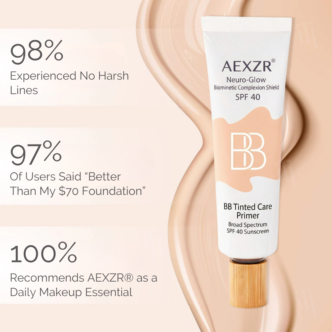 ✨ AEXZR® Neuro-Glow Biomimetic Complexion Shield SPF 40 - Smart Shade-Matching in 5 Seconds, 12H Wear, Silicone-Free