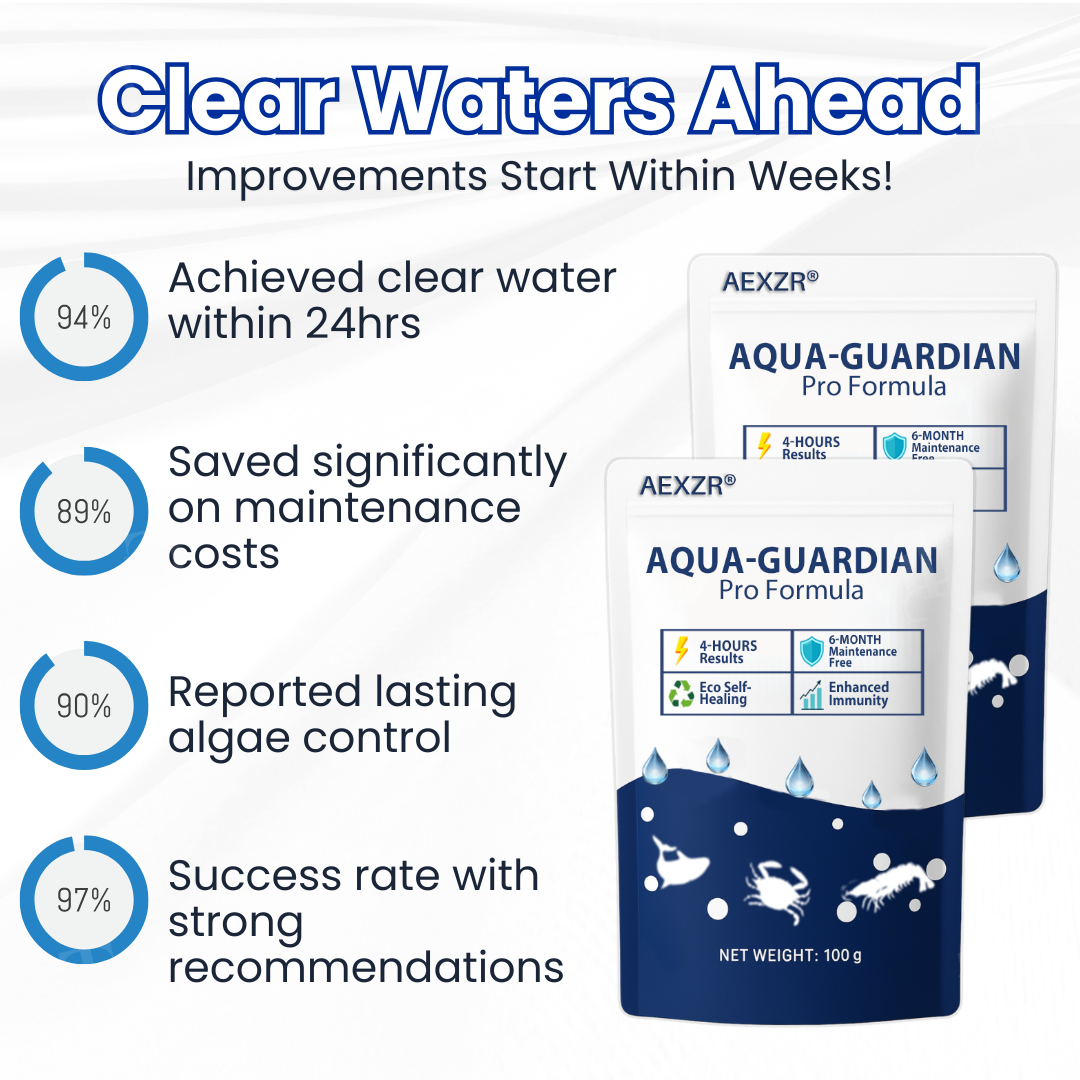 🐟 AEXZR® Aqua-Guardian Pro Formula —Clear Water in 24 Hours, Dual-Bio Algae Control, Safe for All Aquatic Life