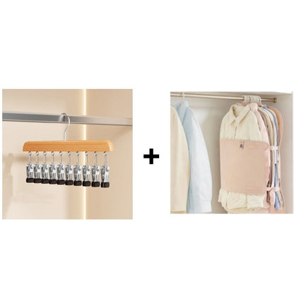 🏆360° Swivel Multi-Hook Wardrobe Organizer — ✨Strong Hold & No-Drill Easy Install✅