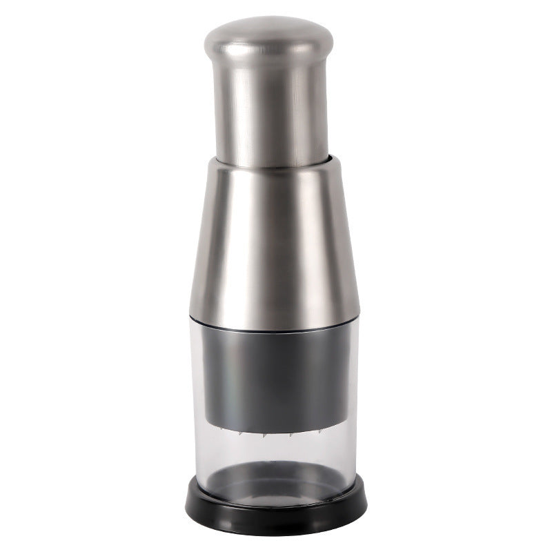 ✨ Multi-Veggie Garlic & Onion Chopper – 🧄Stainless Steel Blade, Manual Press🔪
