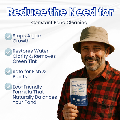 🐟 AEXZR® Aqua-Guardian Pro Formula —Clear Water in 24 Hours, Dual-Bio Algae Control, Safe for All Aquatic Life