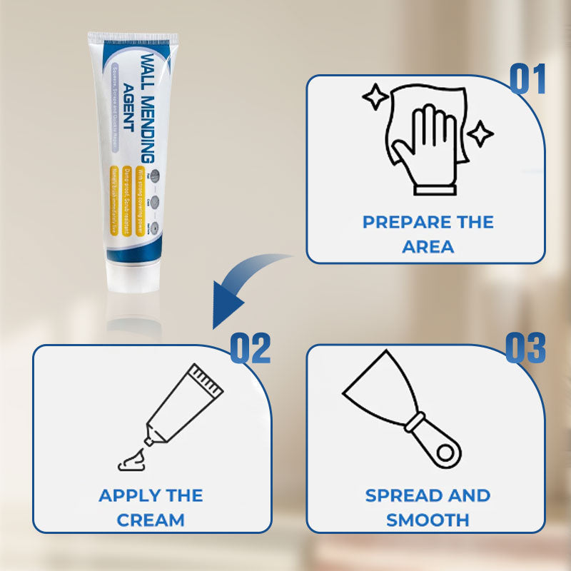 🏆Efficient Drywall Repair Kit with Scraper -🛠️ Strong Adhesion, Smooth Finish, No Dusty Residue✅