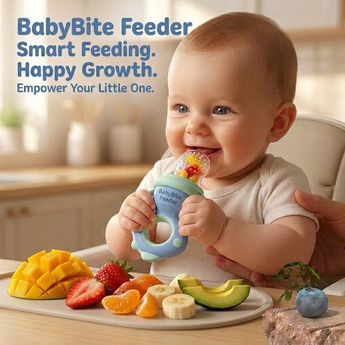 🍼 BabyBite Feeder —Safe, Mess-Free First Solids, Encourages Self-Feeding, Choke-Proof Design