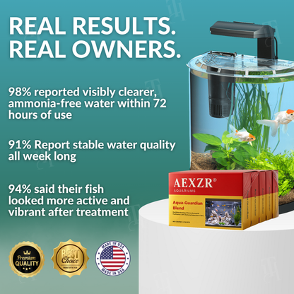 🐟 AEXZR® Aqua-Guardian Blend -60% Ammonia Reduction in 72 Hours, Biological Purification, Stop Losing Fish