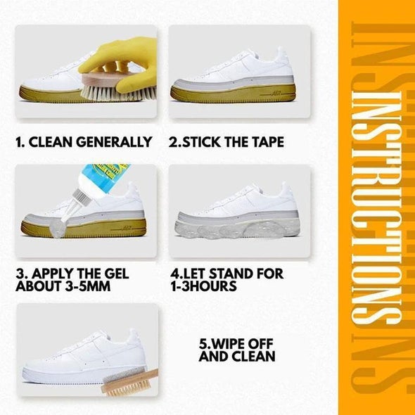 🏆Shoes Whitening Cleansing Gel —✨ Restore Brilliance & Remove Yellow Stains Easily✅
