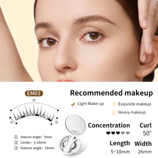 🍃👁️ Magnetic Eyelashes All-in-One Box —Glue-Free & Waterproof, Reusable, Natural Look