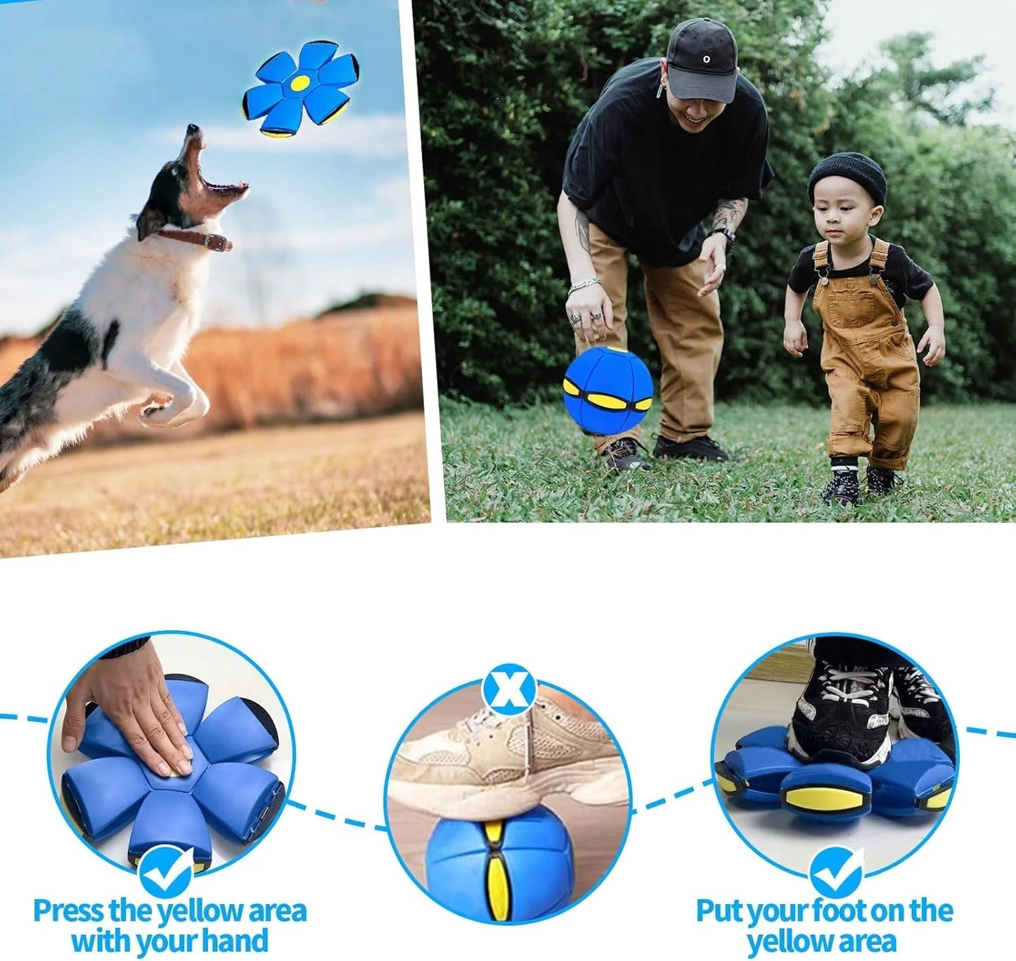 🔄🔥Kids’ Magic Metaball — bouncy ball & flying saucer for family and pets🌈