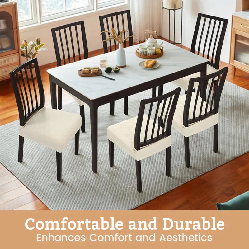 💧🪑 Waterproof Jacquard Chair Covers — ✨Stretchy, Durable & Non-Slip Seat Protectors for Dining Room, Pets & Kids! 🌟