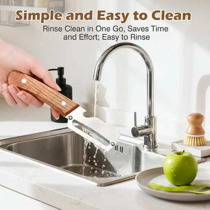 🔪 Pro-Grade Vegetable Peeler — ✨Wooden Handle, Built-In Bottle Opener, Heavy-Duty Fruit & Veggie Tool for Every Kitchen! 🪵