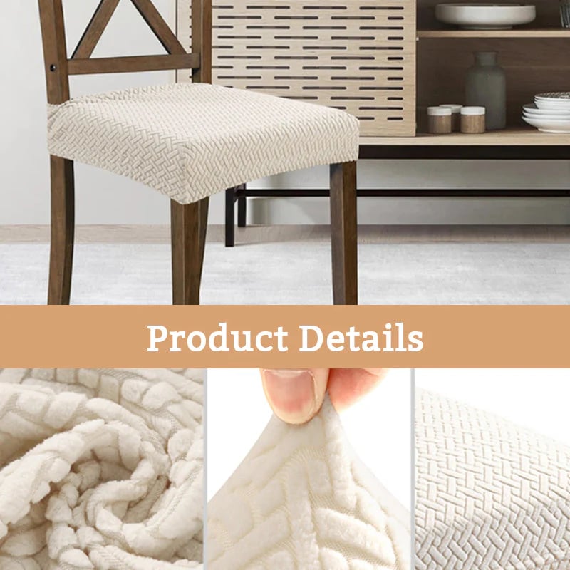 💧🪑 Waterproof Jacquard Chair Covers — ✨Stretchy, Durable & Non-Slip Seat Protectors for Dining Room, Pets & Kids! 🌟
