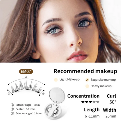 🍃👁️ Magnetic Eyelashes All-in-One Box —Glue-Free & Waterproof, Reusable, Natural Look
