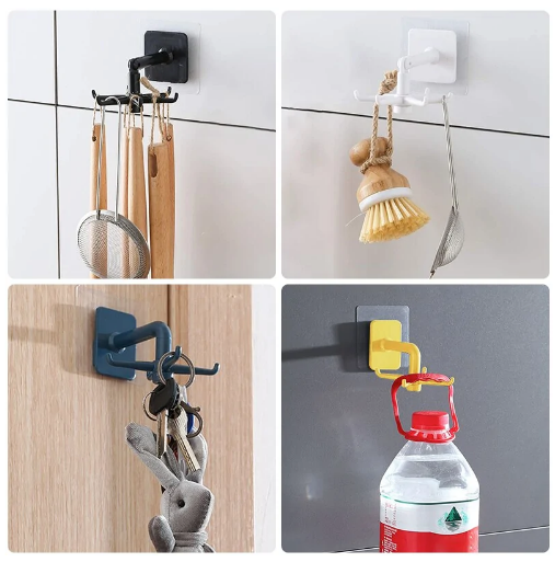 🧲 PURZENA™Space-Saving Rotating Wall Hook🔄