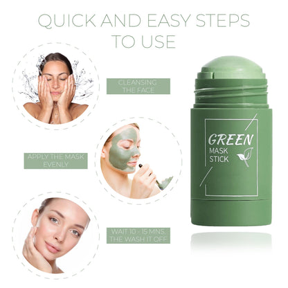 🍵 DeepPurifying Green Tea Clay StickMask - Draws Out Blackheads, Unclogs Pores in 15