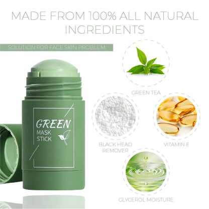 🍵 DeepPurifying Green Tea Clay StickMask - Draws Out Blackheads, Unclogs Pores in 15
