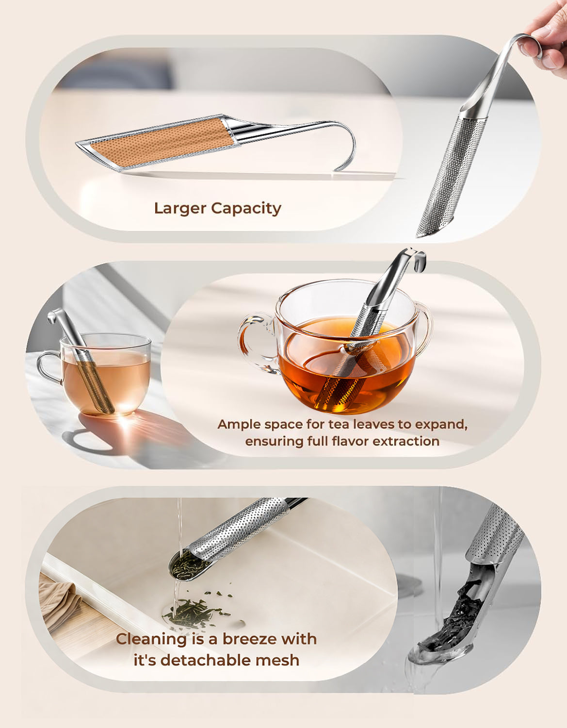 🍵 2-in-1 Tea Scoop Infuser — ✨Ultra-Fine Mesh Strainer, Effortless Loose Leaf Steeping Tool for a Perfect Brew! 🌿