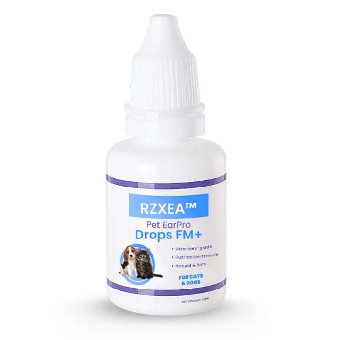🏆RZXEA™ Pet EarPro Drops FM+ —Heal Fast & Stop the Itch | Advanced Pet Ear Infection Drops for Mites, Yeast & Bacteria - Vet Grade Formula