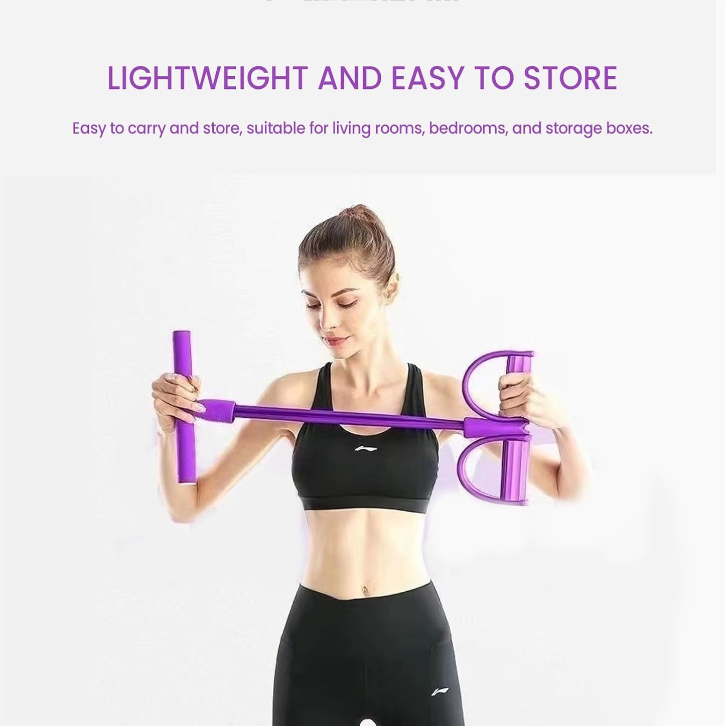 💪8-Tube Pedal Resistance Device— Full-Body Home Gym with Adjustable Strength & Detachable