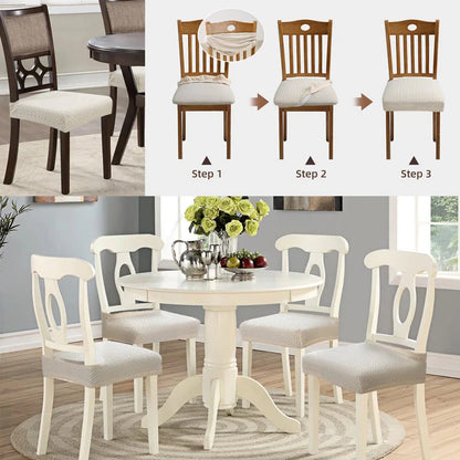 💧🪑 Waterproof Jacquard Chair Covers — ✨Stretchy, Durable & Non-Slip Seat Protectors for Dining Room, Pets & Kids! 🌟
