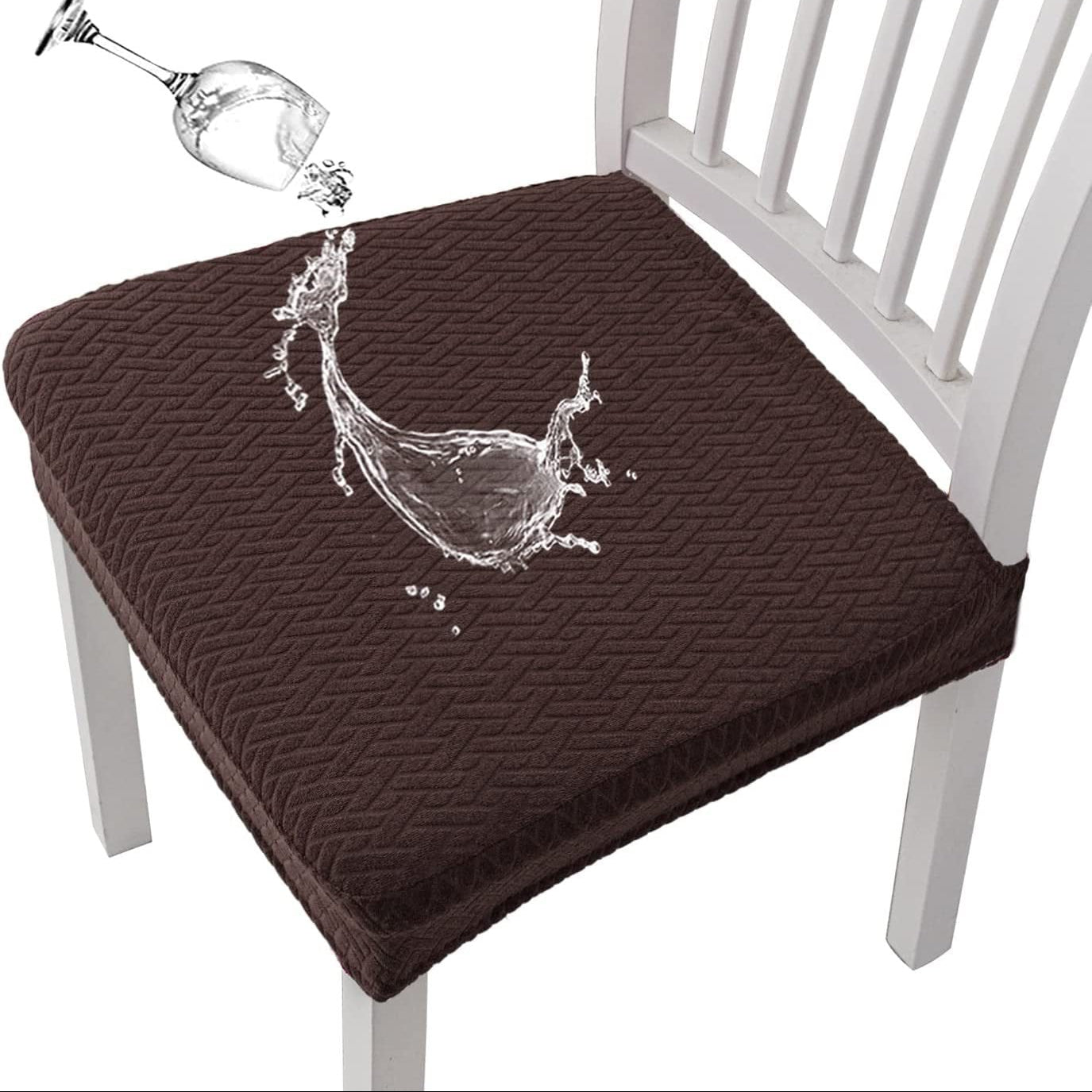 💧🪑 Waterproof Jacquard Chair Covers — ✨Stretchy, Durable & Non-Slip Seat Protectors for Dining Room, Pets & Kids! 🌟