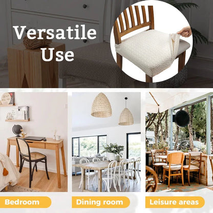💧🪑 Waterproof Jacquard Chair Covers — ✨Stretchy, Durable & Non-Slip Seat Protectors for Dining Room, Pets & Kids! 🌟