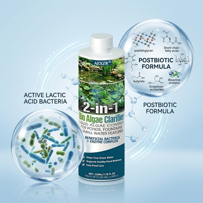 💎 Sparkling Clear Water in 24 Hours! — AEXZR® 2-in-1 Bio Algae Clarifier - Eco-Friendly, Pet-Safe Pond & Aquarium Purifier ✨