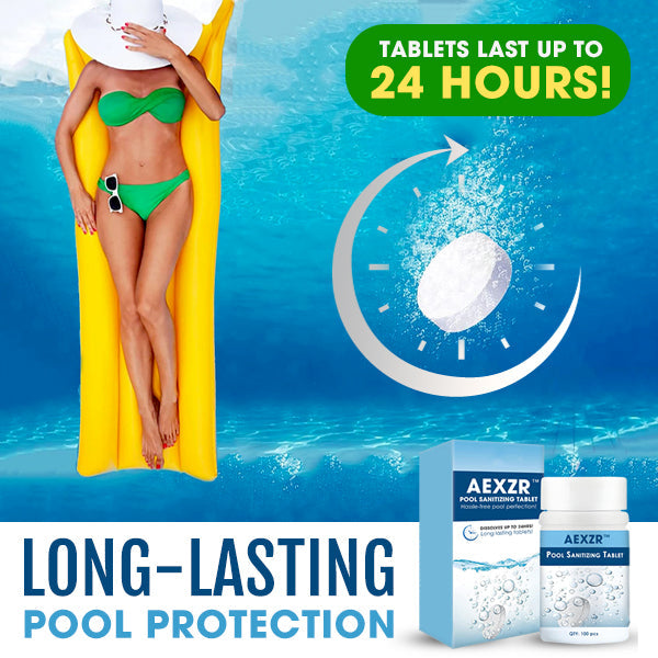 🏊 AEXZR™ Pool Sanitizing Tablet —Long-Lasting Chlorination, Kills Bacteria & Algae, Crystal Clear Water