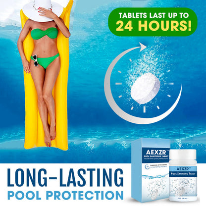 🏊 AEXZR™ Pool Sanitizing Tablet —Long-Lasting Chlorination, Kills Bacteria & Algae, Crystal Clear Water