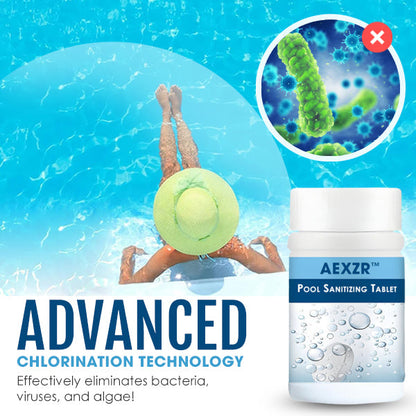 🏊 AEXZR™ Pool Sanitizing Tablet —Long-Lasting Chlorination, Kills Bacteria & Algae, Crystal Clear Water