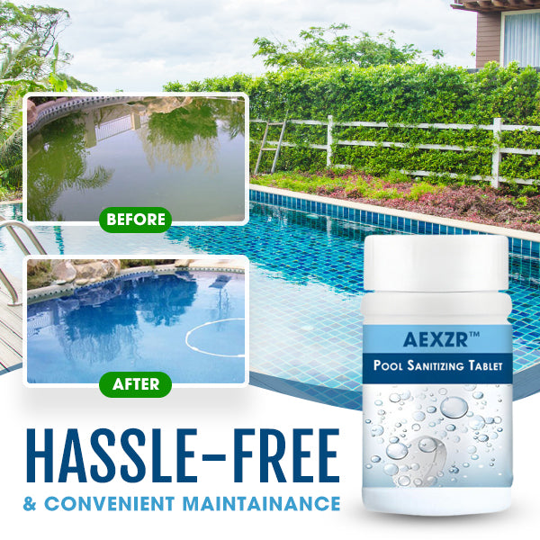 🏊 AEXZR™ Pool Sanitizing Tablet —Long-Lasting Chlorination, Kills Bacteria & Algae, Crystal Clear Water