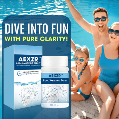 🏊 AEXZR™ Pool Sanitizing Tablet —Long-Lasting Chlorination, Kills Bacteria & Algae, Crystal Clear Water