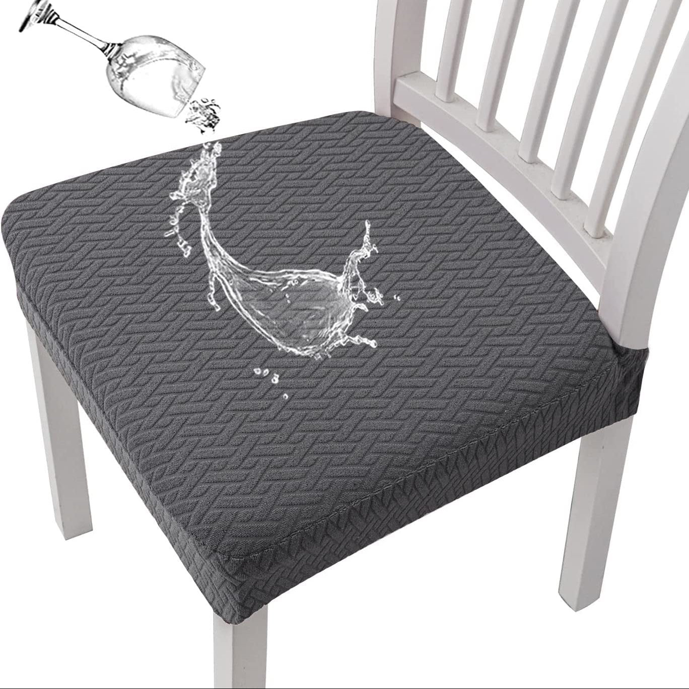 💧🪑 Waterproof Jacquard Chair Covers — ✨Stretchy, Durable & Non-Slip Seat Protectors for Dining Room, Pets & Kids! 🌟