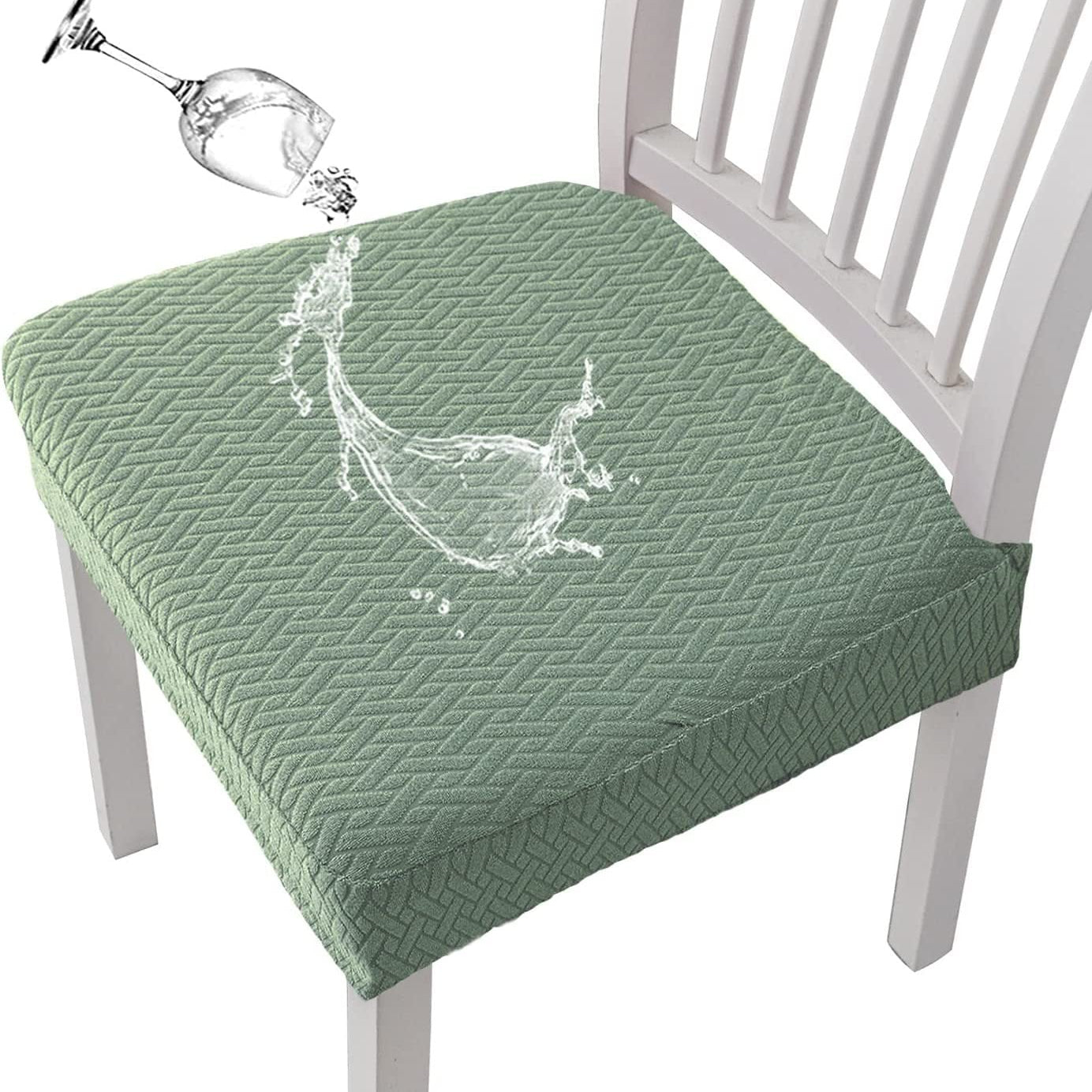 💧🪑 Waterproof Jacquard Chair Covers — ✨Stretchy, Durable & Non-Slip Seat Protectors for Dining Room, Pets & Kids! 🌟