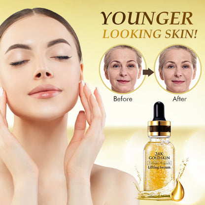 ✨ 24K Gold Collagen Ampoule Serum -Nano-Gold Penetration, Lifts & Firms, Rewinds Skin in 4 Weeks
