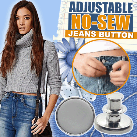 🏆✨Adjustable No-Sew Jeans Button - 🔘Clip On & Go, Fix Loose/Tight Jeans✨