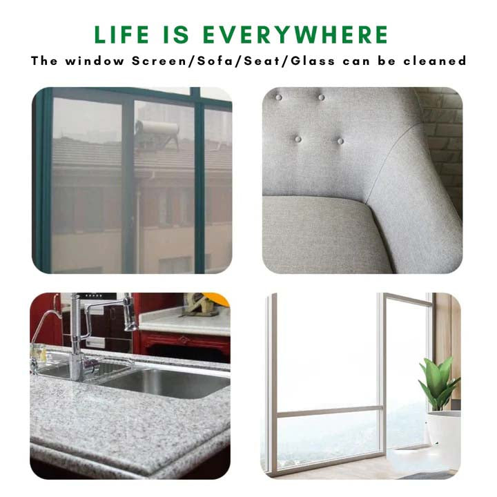 3-in-1 Professional Window Cleaning Tool —Dual-Head Scrubber & Squeegee with Built-in Sprayer