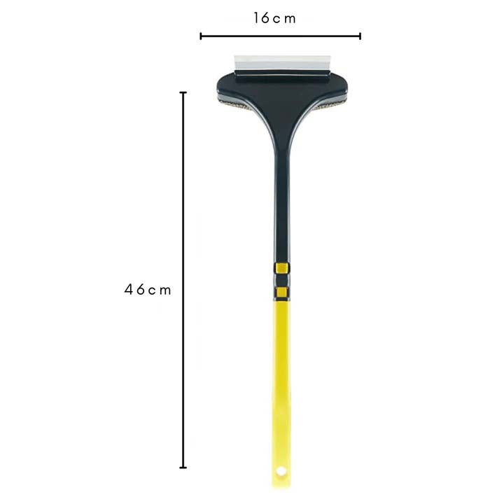 3-in-1 Professional Window Cleaning Tool —Dual-Head Scrubber & Squeegee with Built-in Sprayer