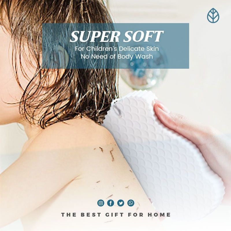 🧼3D Magic Exfoliating Bath Sponge—👶Ultra-Soft PVA, No Body Wash Needed🌟