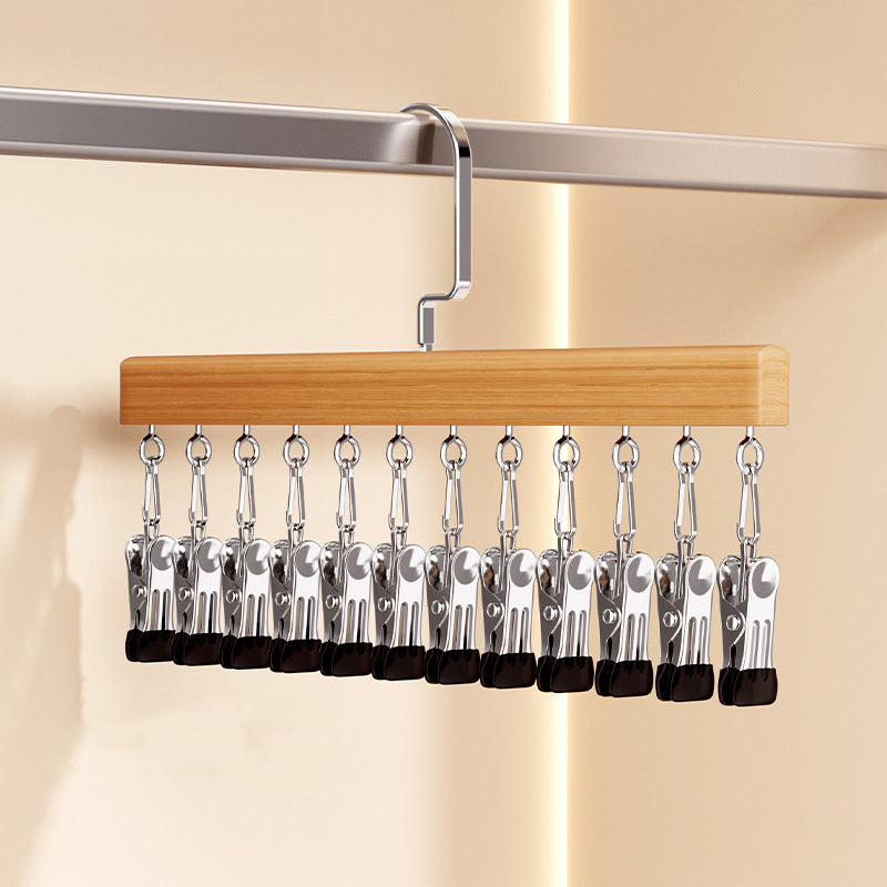 🏆360° Swivel Multi-Hook Wardrobe Organizer — ✨Strong Hold & No-Drill Easy Install✅