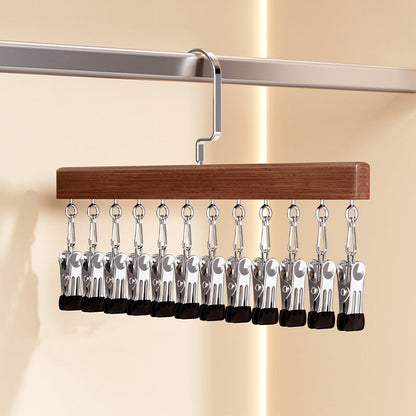 🏆360° Swivel Multi-Hook Wardrobe Organizer — ✨Strong Hold & No-Drill Easy Install✅