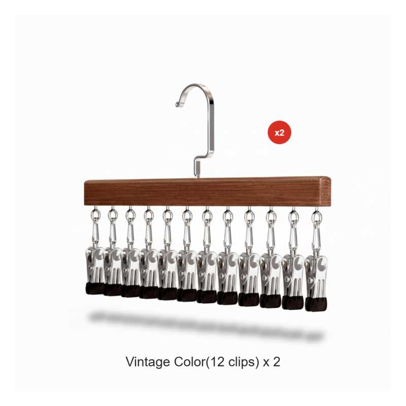 🏆360° Swivel Multi-Hook Wardrobe Organizer — ✨Strong Hold & No-Drill Easy Install✅