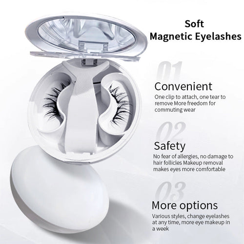 🍃👁️ Magnetic Eyelashes All-in-One Box —Glue-Free & Waterproof, Reusable, Natural Look